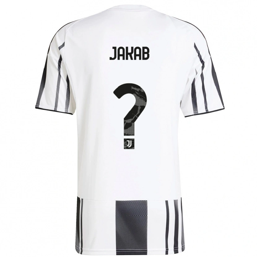 Danxen Homme Maillot Mátyás Jakab #0 Blanc Noir Tenues Domicile 2025/26 T-Shirt