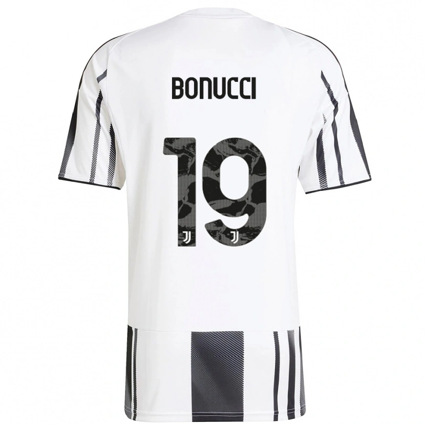 Danxen Homme Maillot Leonardo Bonucci #19 Blanc Noir Tenues Domicile 2025/26 T-Shirt