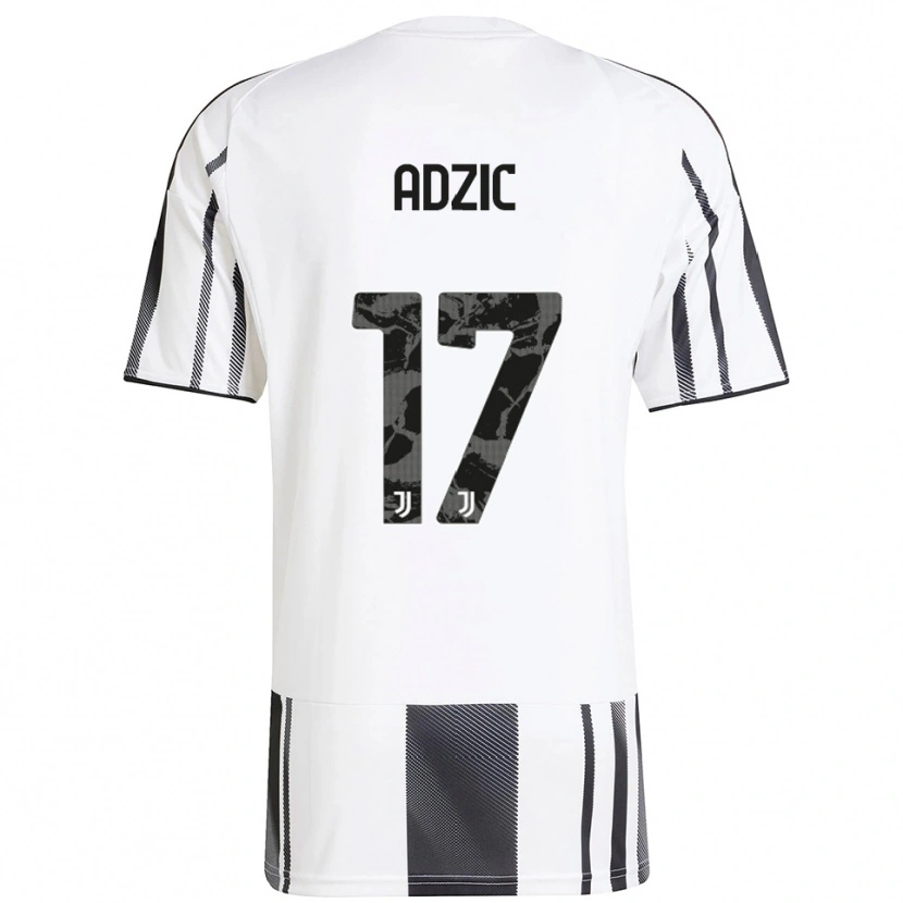 Danxen Homme Maillot Vasilije Adžić #17 Blanc Noir Tenues Domicile 2025/26 T-Shirt
