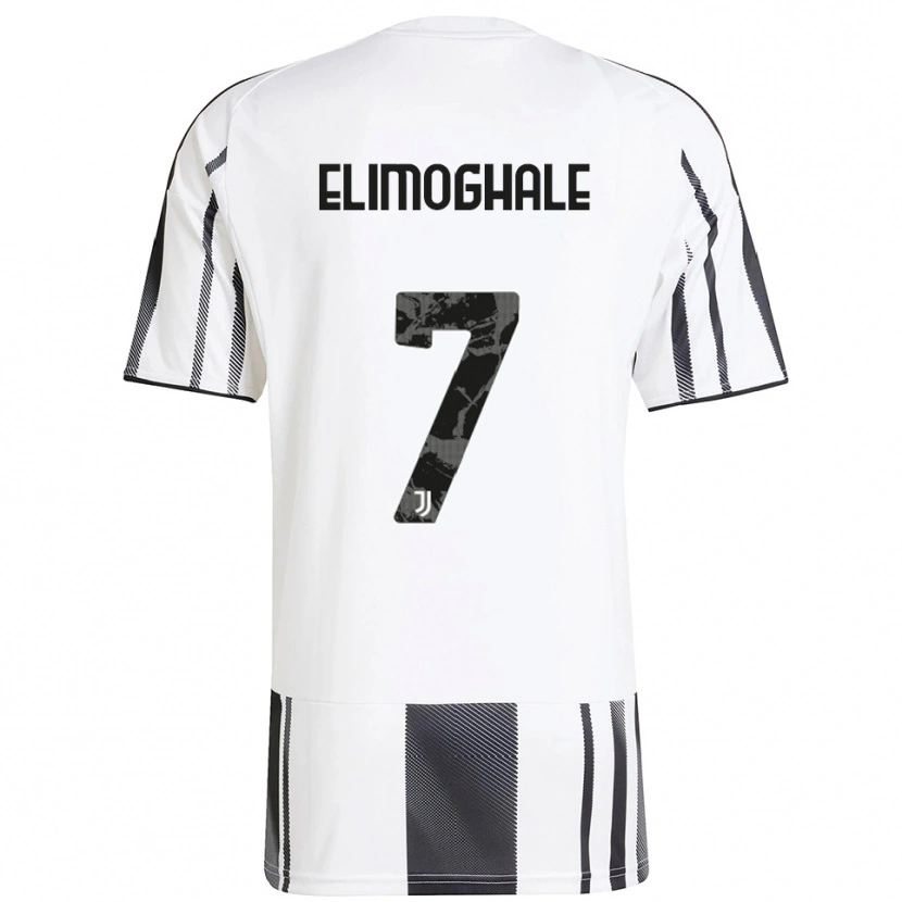 Danxen Homme Maillot Destiny Elimoghale #7 Blanc Noir Tenues Domicile 2025/26 T-Shirt