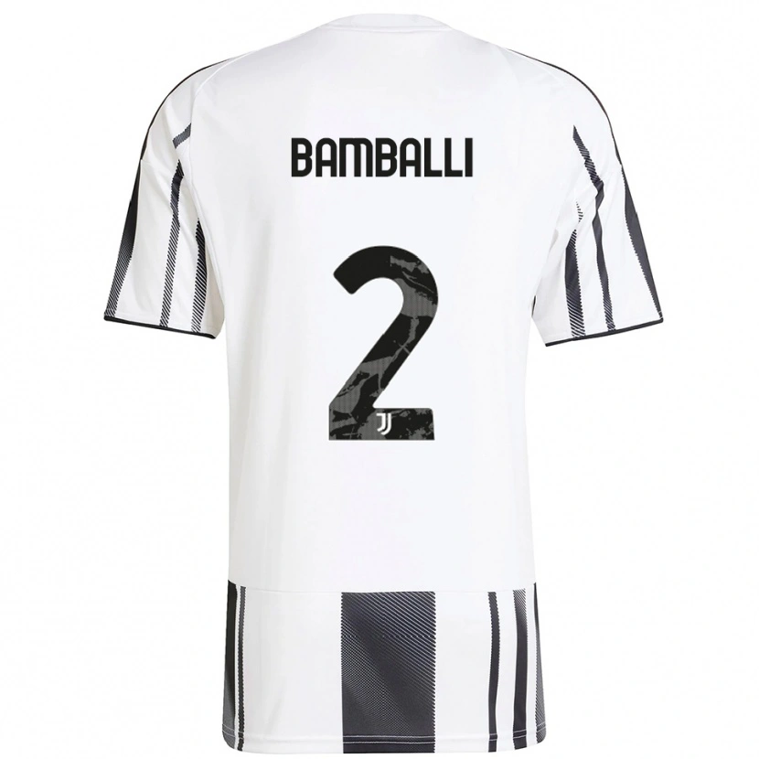 Danxen Homme Maillot Léo Bamballi #2 Blanc Noir Tenues Domicile 2025/26 T-Shirt