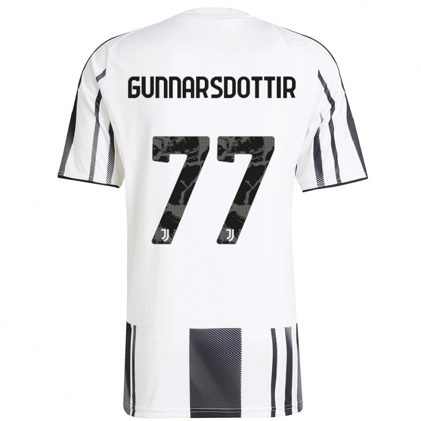 Danxen Homme Maillot Sara Bjork Gunnarsdottir #77 Blanc Noir Tenues Domicile 2025/26 T-Shirt