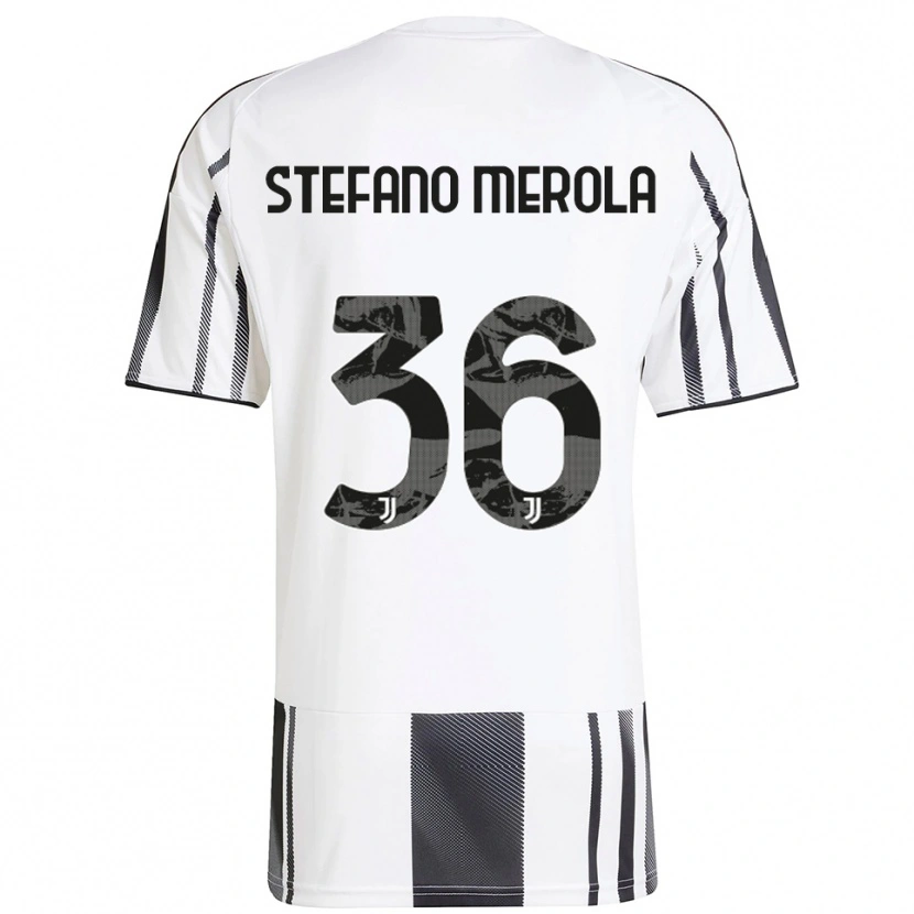 Danxen Homme Maillot Antonio Stefano Merola #36 Blanc Noir Tenues Domicile 2025/26 T-Shirt