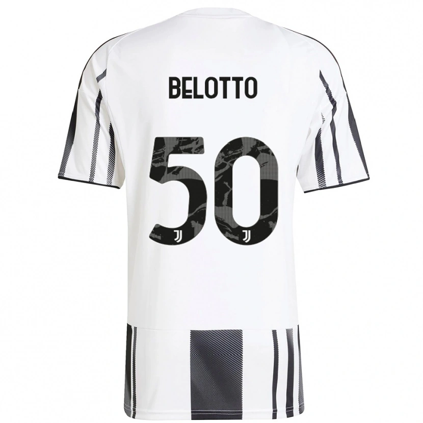 Danxen Homme Maillot Soledad Belotto #50 Blanc Noir Tenues Domicile 2025/26 T-Shirt