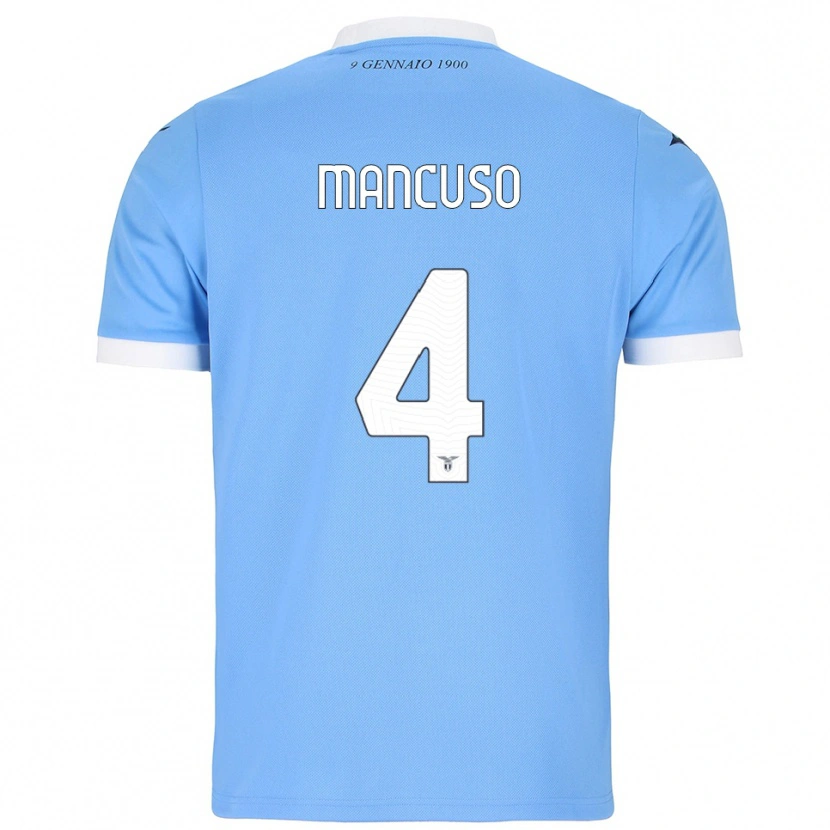 Danxen Homme Maillot Giulia Mancuso #4 Bleu Ciel Blanc Tenues Domicile 2025/26 T-Shirt