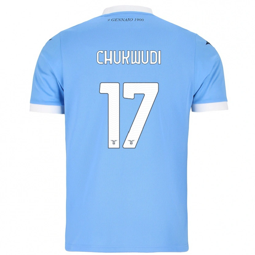 Danxen Homme Maillot Ogonna Franca Chukwudi #17 Bleu Ciel Blanc Tenues Domicile 2025/26 T-Shirt