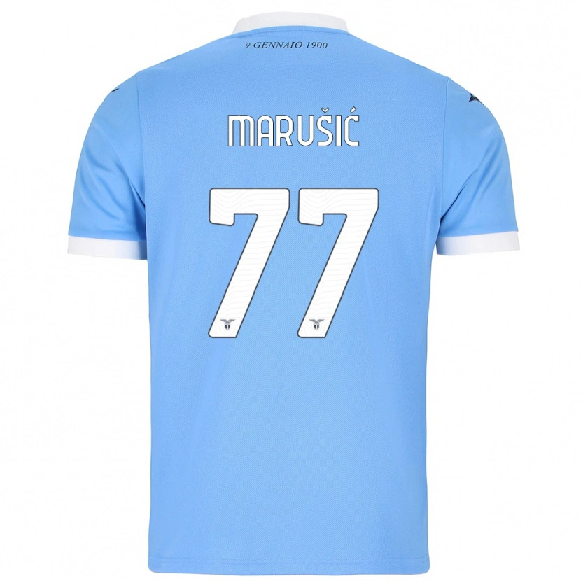 Danxen Homme Maillot Adam Marusic #77 Bleu Ciel Blanc Tenues Domicile 2025/26 T-Shirt