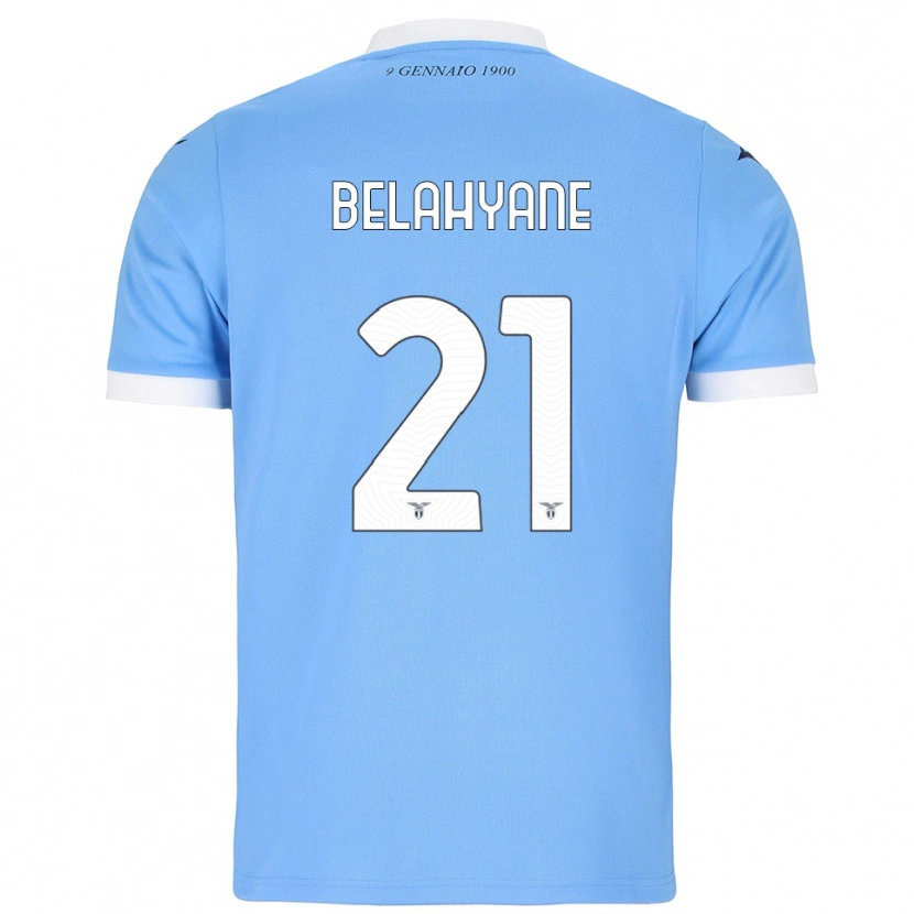 Danxen Homme Maillot Reda Belahyane #21 Bleu Ciel Blanc Tenues Domicile 2025/26 T-Shirt