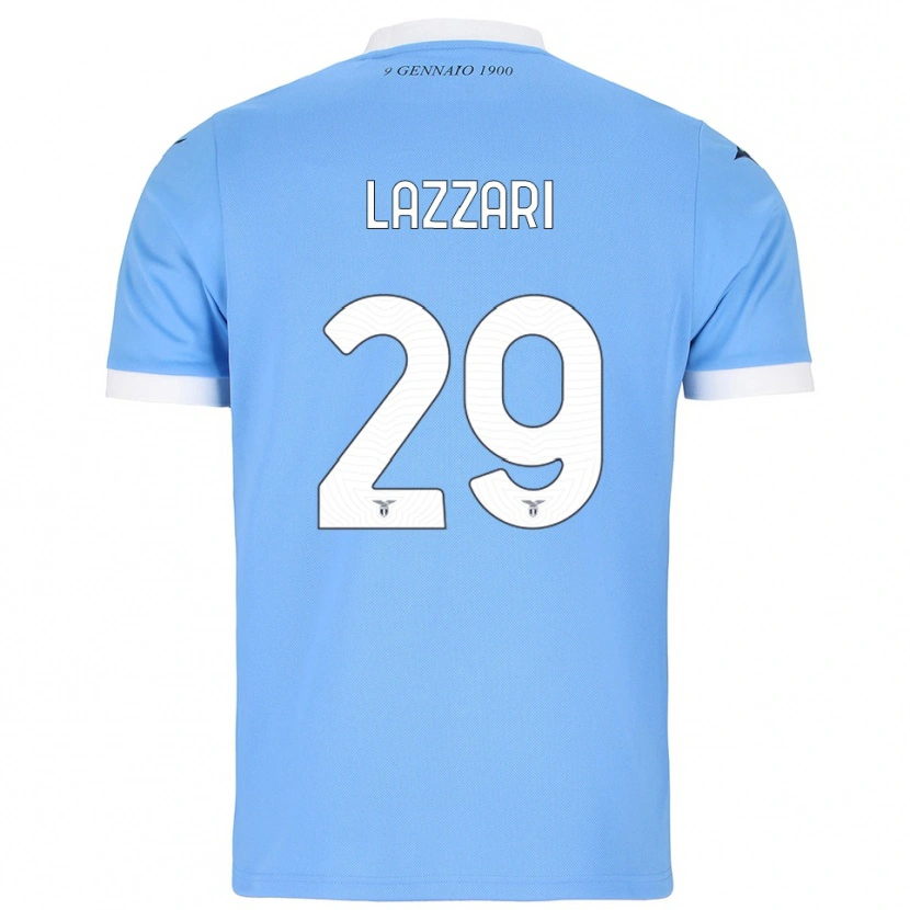 Danxen Homme Maillot Manuel Lazzari #29 Bleu Ciel Blanc Tenues Domicile 2025/26 T-Shirt