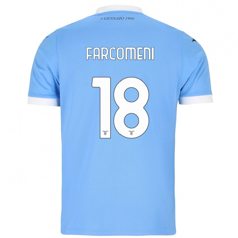 Danxen Homme Maillot Valerio Farcomeni #18 Bleu Ciel Blanc Tenues Domicile 2025/26 T-Shirt