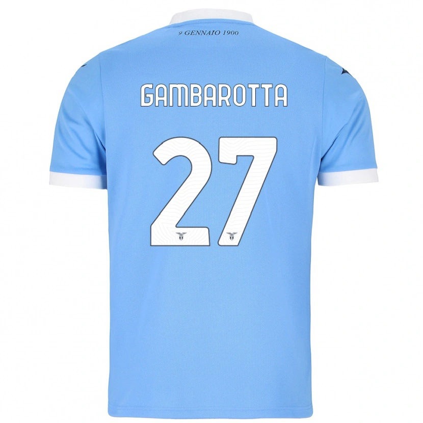 Danxen Homme Maillot Margot Gambarotta #27 Bleu Ciel Blanc Tenues Domicile 2025/26 T-Shirt