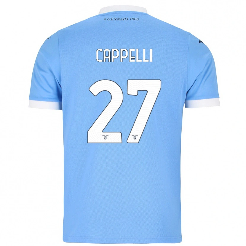 Danxen Homme Maillot Tommaso Cappelli #27 Bleu Ciel Blanc Tenues Domicile 2025/26 T-Shirt