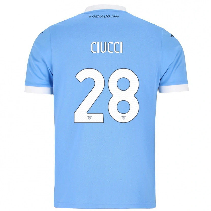 Danxen Homme Maillot Federico Ciucci #28 Bleu Ciel Blanc Tenues Domicile 2025/26 T-Shirt