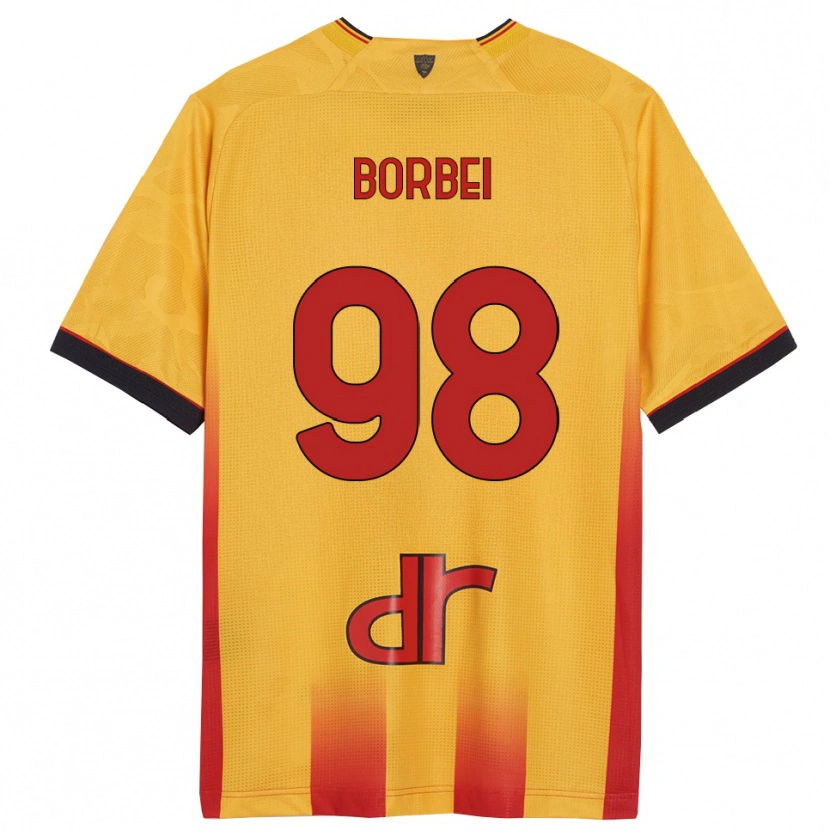 Danxen Homme Maillot Alexandru Borbei #98 Jaune Orange Tenues Domicile 2025/26 T-Shirt