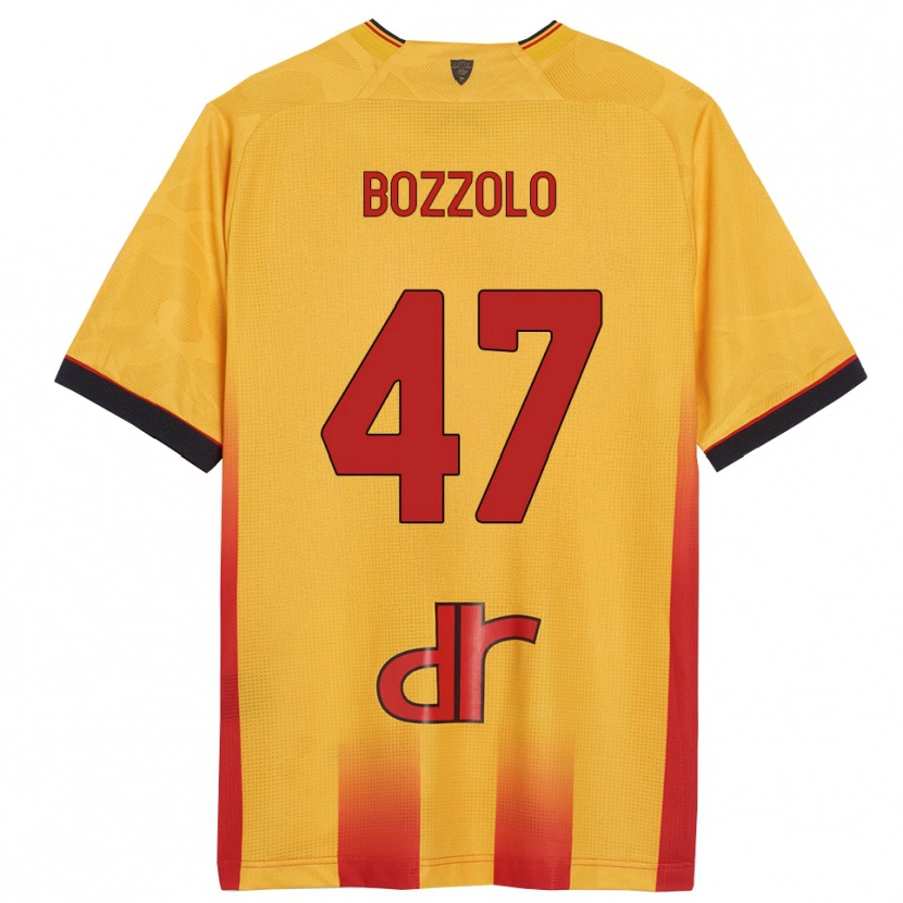 Danxen Homme Maillot Alessandro Bozzolo #47 Jaune Orange Tenues Domicile 2025/26 T-Shirt