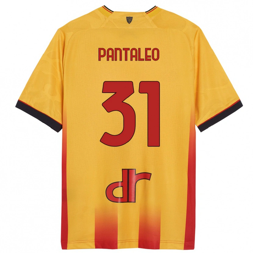 Danxen Homme Maillot Dario Pantaleo #31 Jaune Orange Tenues Domicile 2025/26 T-Shirt