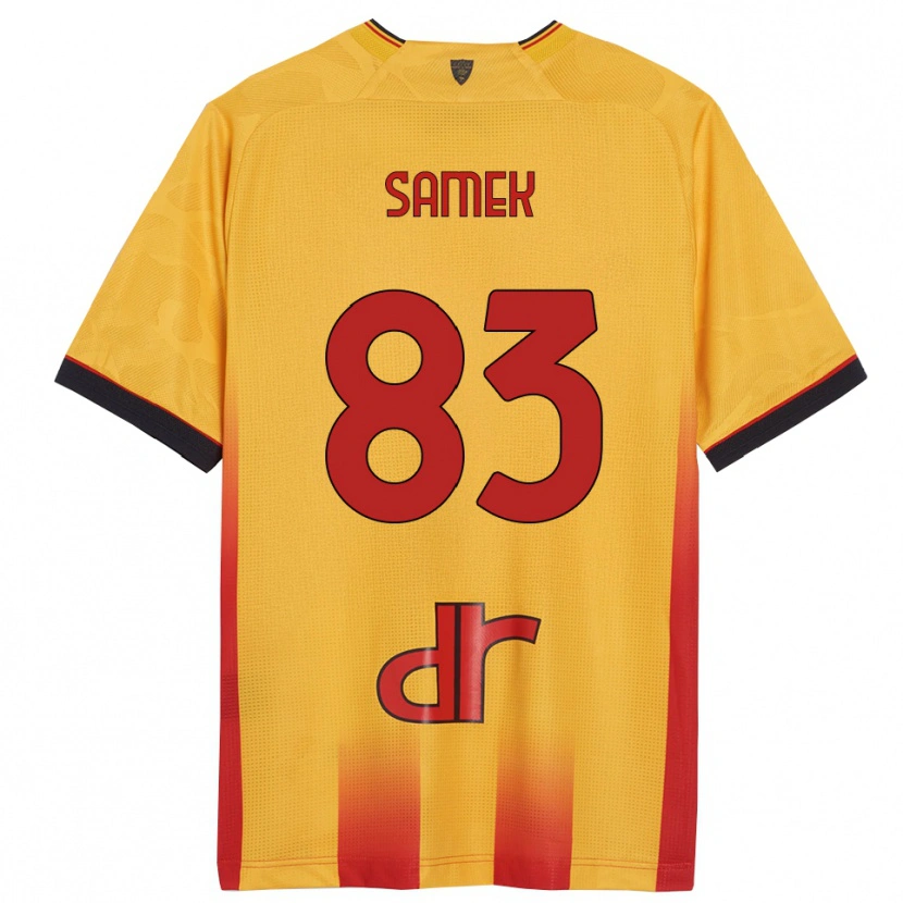 Danxen Homme Maillot Daniel Samek #83 Jaune Orange Tenues Domicile 2025/26 T-Shirt
