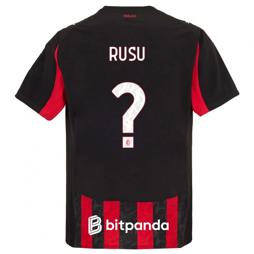 Danxen Homme Maillot Ryan Rusu #0 Rouge Noir Tenues Domicile 2025/26 T-Shirt