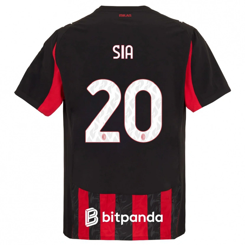 Danxen Homme Maillot Diego Sia #20 Rouge Noir Tenues Domicile 2025/26 T-Shirt