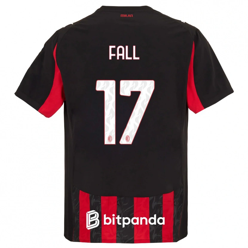Danxen Homme Maillot Mbarick Fall #17 Rouge Noir Tenues Domicile 2025/26 T-Shirt