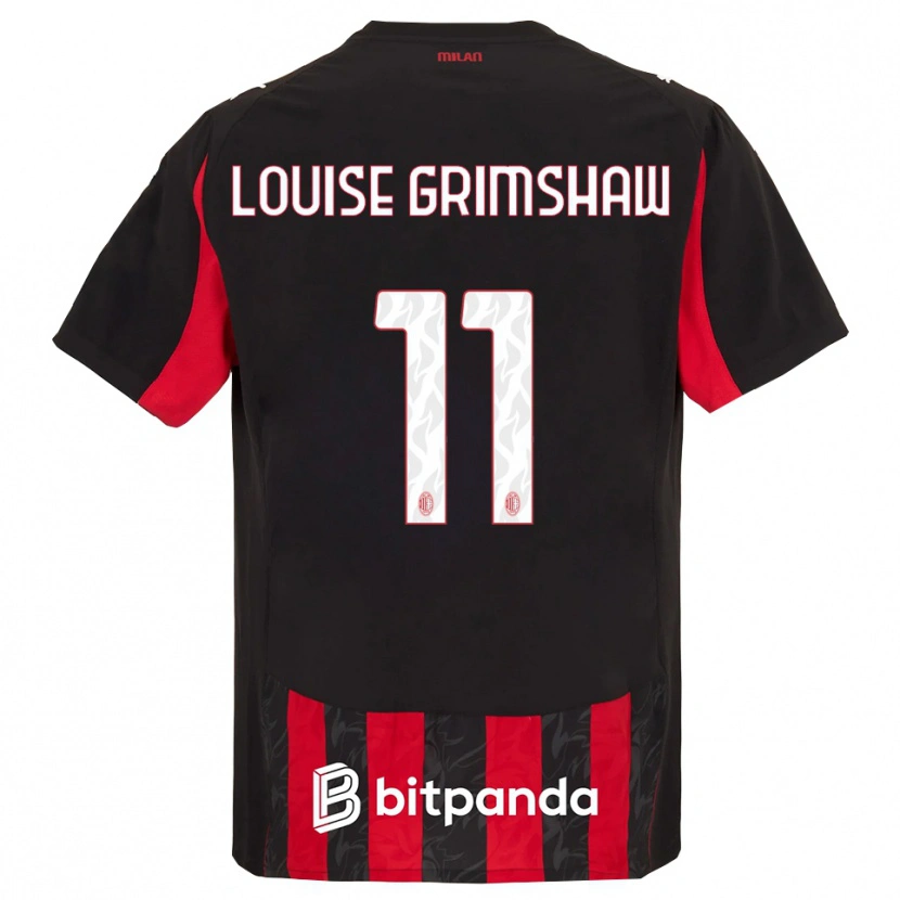 Danxen Homme Maillot Christy Louise Grimshaw #11 Rouge Noir Tenues Domicile 2025/26 T-Shirt