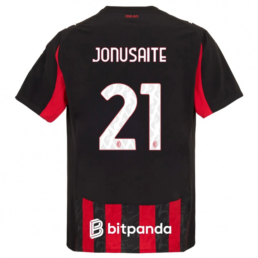 Danxen Homme Maillot Rimante Jonusaite #21 Rouge Noir Tenues Domicile 2025/26 T-Shirt