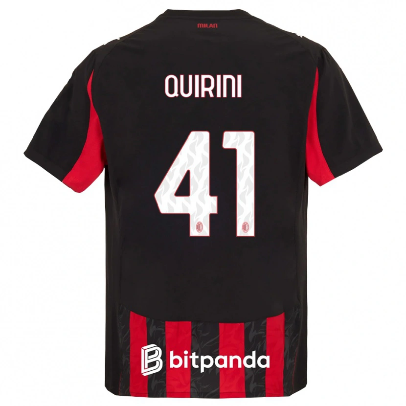 Danxen Homme Maillot Ettore Quirini #41 Rouge Noir Tenues Domicile 2025/26 T-Shirt