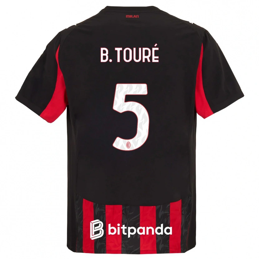 Danxen Homme Maillot Fode Ballo-Toure #5 Rouge Noir Tenues Domicile 2025/26 T-Shirt