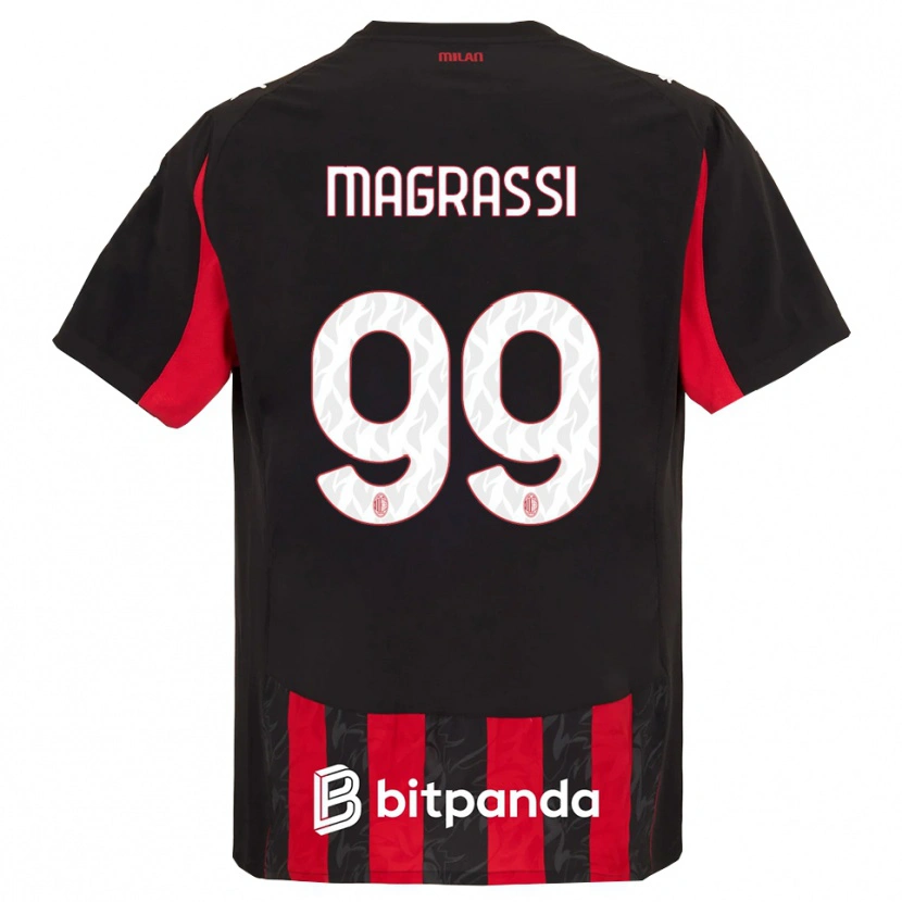 Danxen Homme Maillot Andrea Magrassi #99 Rouge Noir Tenues Domicile 2025/26 T-Shirt