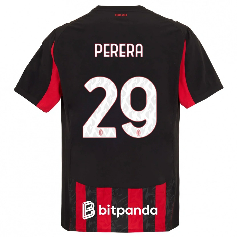 Danxen Homme Maillot Nirash Perera #29 Rouge Noir Tenues Domicile 2025/26 T-Shirt