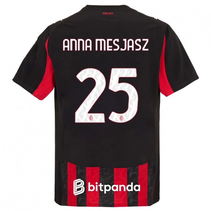 Danxen Homme Maillot Małgorzata Anna Mesjasz #25 Rouge Noir Tenues Domicile 2025/26 T-Shirt