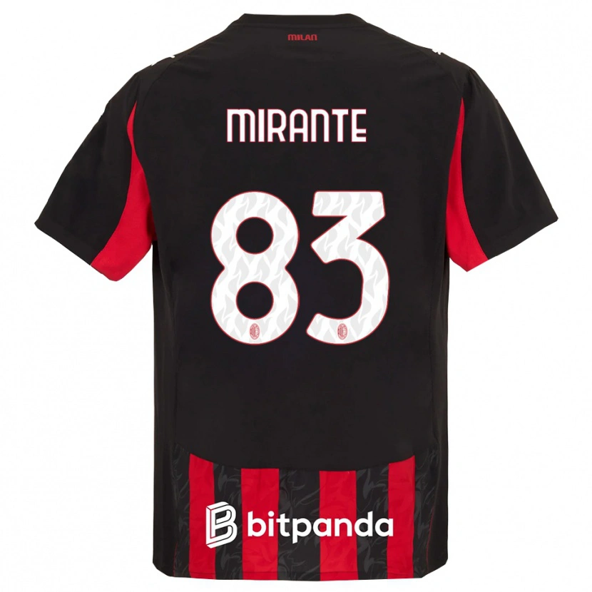 Danxen Homme Maillot Antonio Mirante #83 Rouge Noir Tenues Domicile 2025/26 T-Shirt