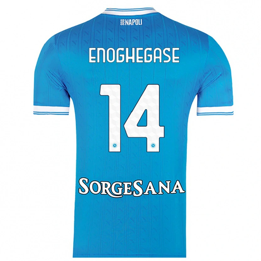 Danxen Homme Maillot Favour Enoghegase #14 Bleu Ciel Blanc Tenues Domicile 2025/26 T-Shirt