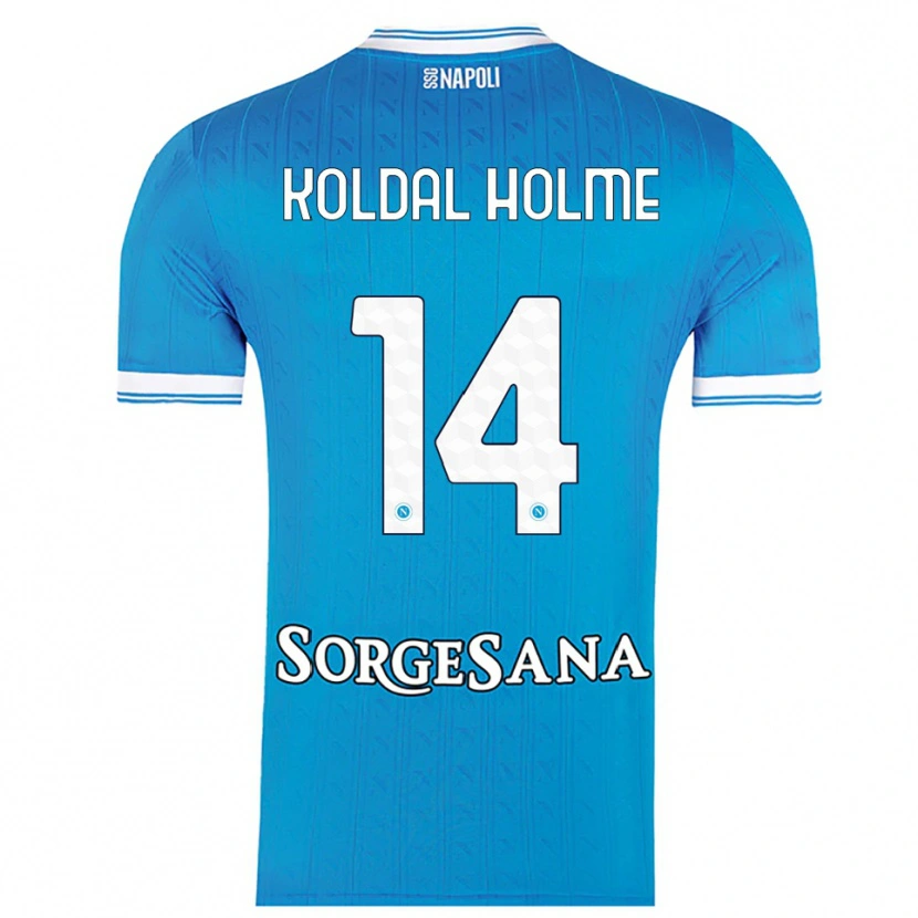 Danxen Homme Maillot Madelen Koldal Holme #14 Bleu Ciel Blanc Tenues Domicile 2025/26 T-Shirt