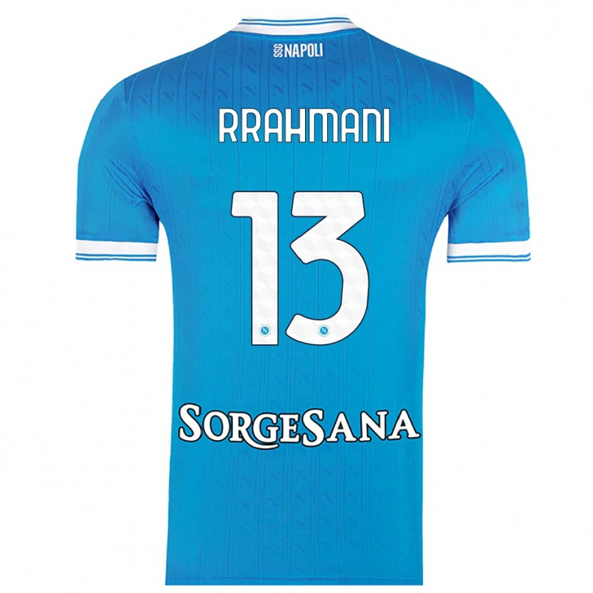 Danxen Homme Maillot Amir Rrahmani #13 Bleu Ciel Blanc Tenues Domicile 2025/26 T-Shirt