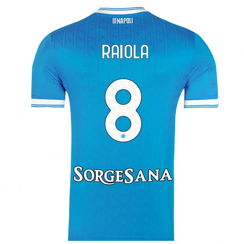 Danxen Homme Maillot Arturo Raiola #8 Bleu Ciel Blanc Tenues Domicile 2025/26 T-Shirt