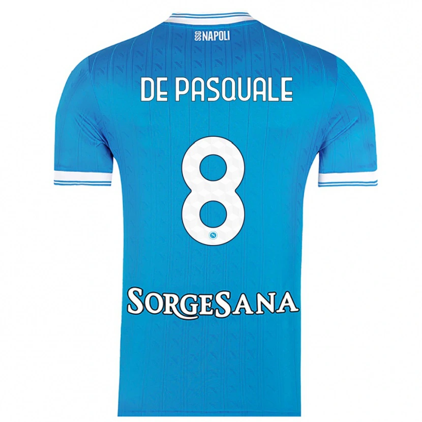 Danxen Homme Maillot Dylan De Pasquale #8 Bleu Ciel Blanc Tenues Domicile 2025/26 T-Shirt