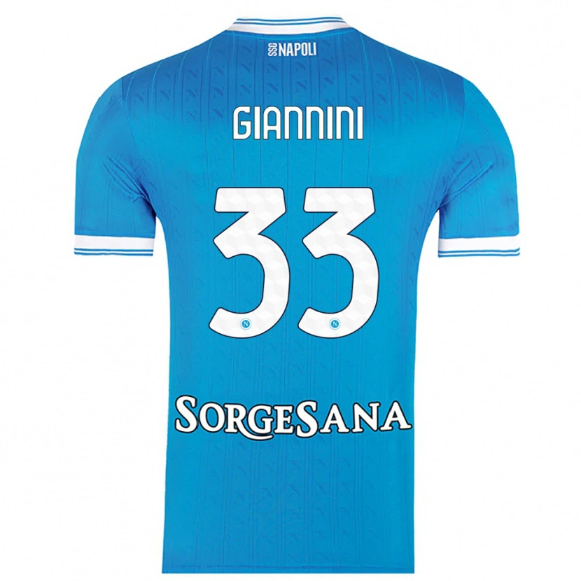 Danxen Homme Maillot Enrico Giannini #33 Bleu Ciel Blanc Tenues Domicile 2025/26 T-Shirt