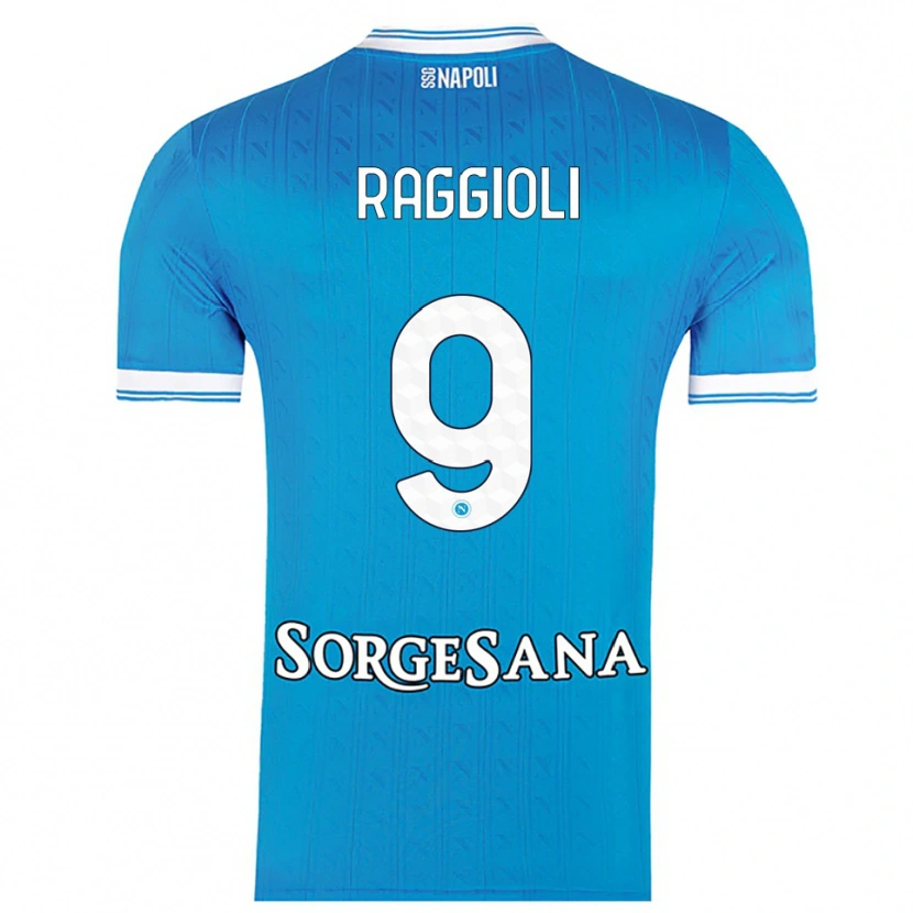 Danxen Homme Maillot Christian Raggioli #9 Bleu Ciel Blanc Tenues Domicile 2025/26 T-Shirt