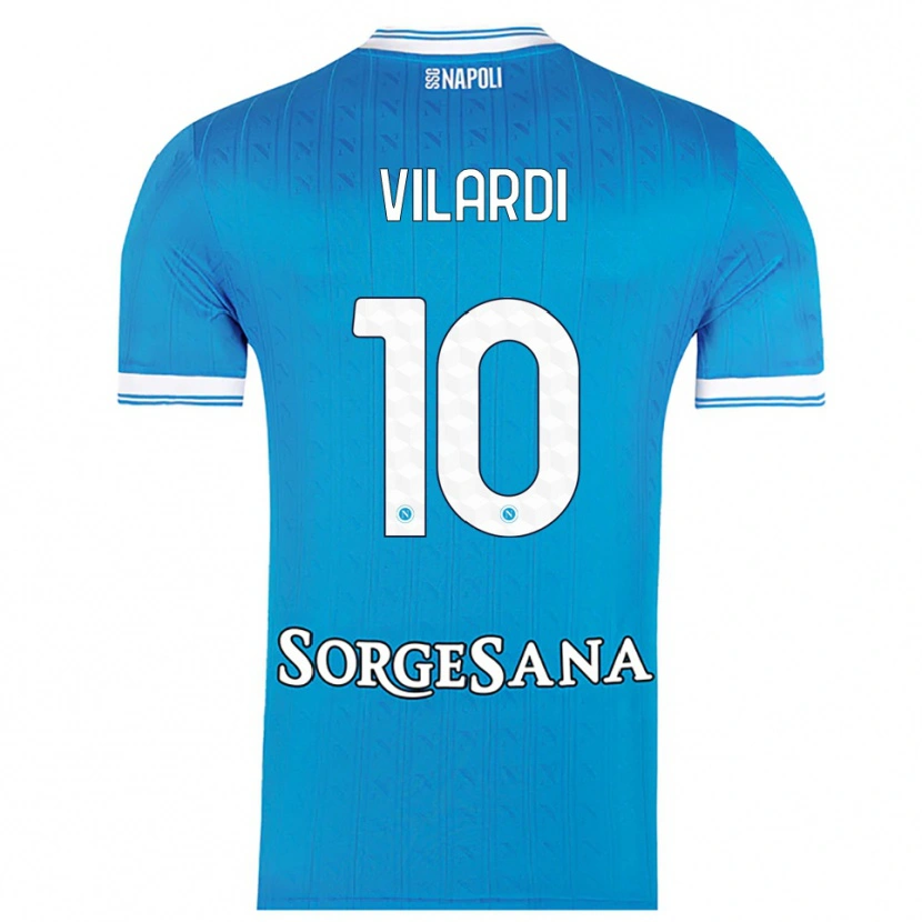 Danxen Homme Maillot Mario Vilardi #10 Bleu Ciel Blanc Tenues Domicile 2025/26 T-Shirt