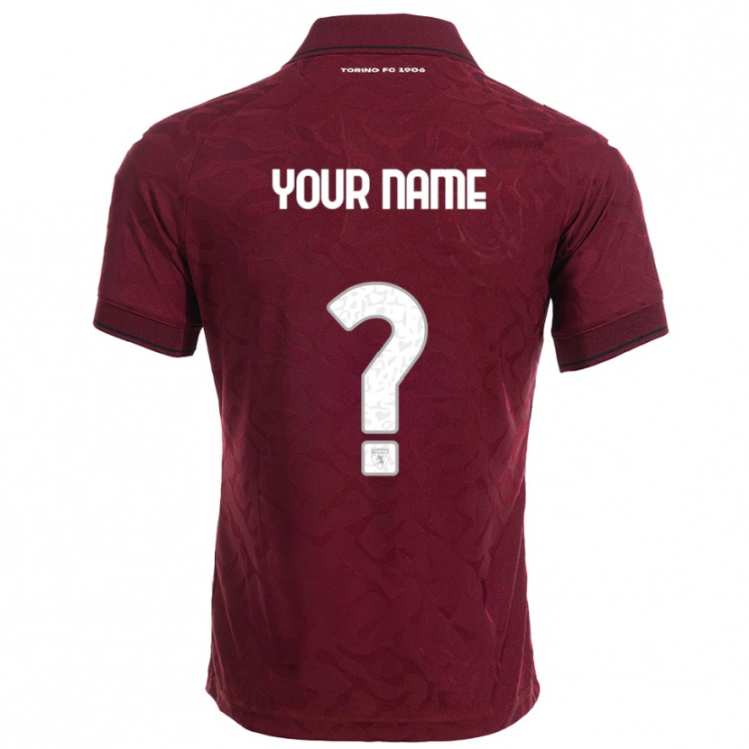 Danxen Homme Maillot Votre Nom #0 Bourgogne Blanc Tenues Domicile 2025/26 T-Shirt