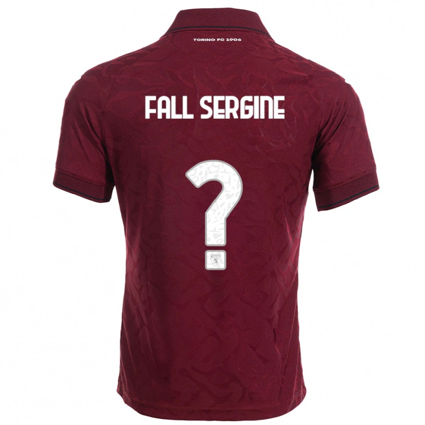 Danxen Homme Maillot Fallou Fall Sergine #0 Bourgogne Blanc Tenues Domicile 2025/26 T-Shirt