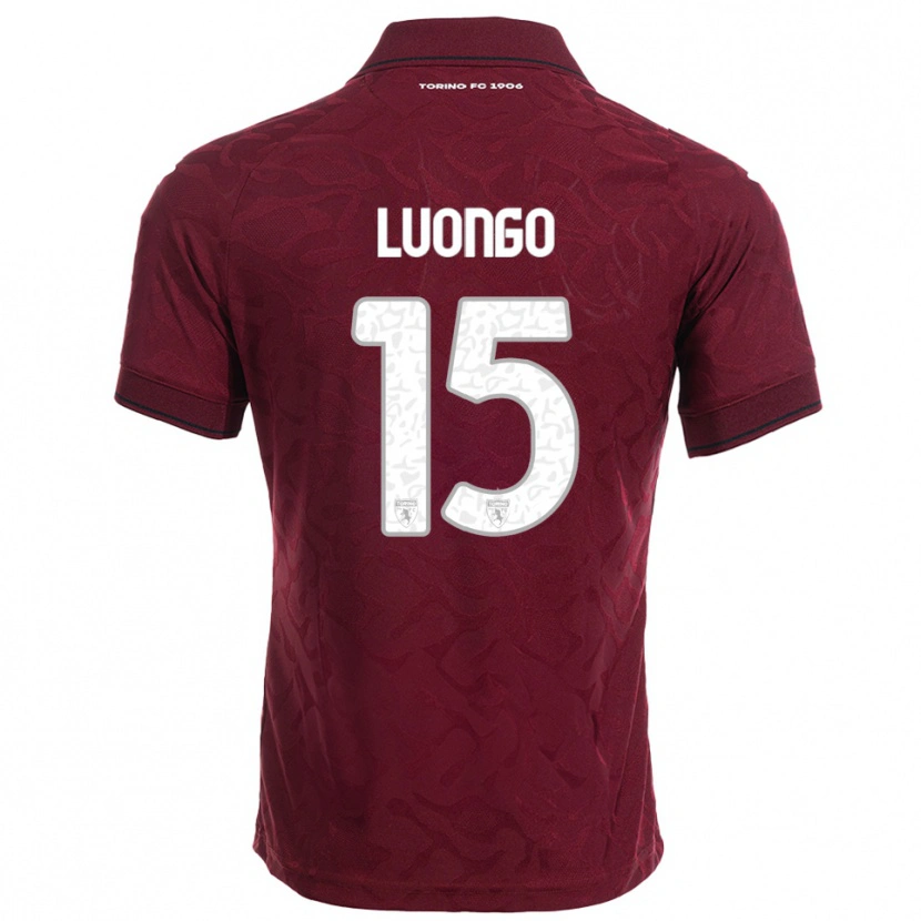 Danxen Homme Maillot Andrea Luongo #15 Bourgogne Blanc Tenues Domicile 2025/26 T-Shirt