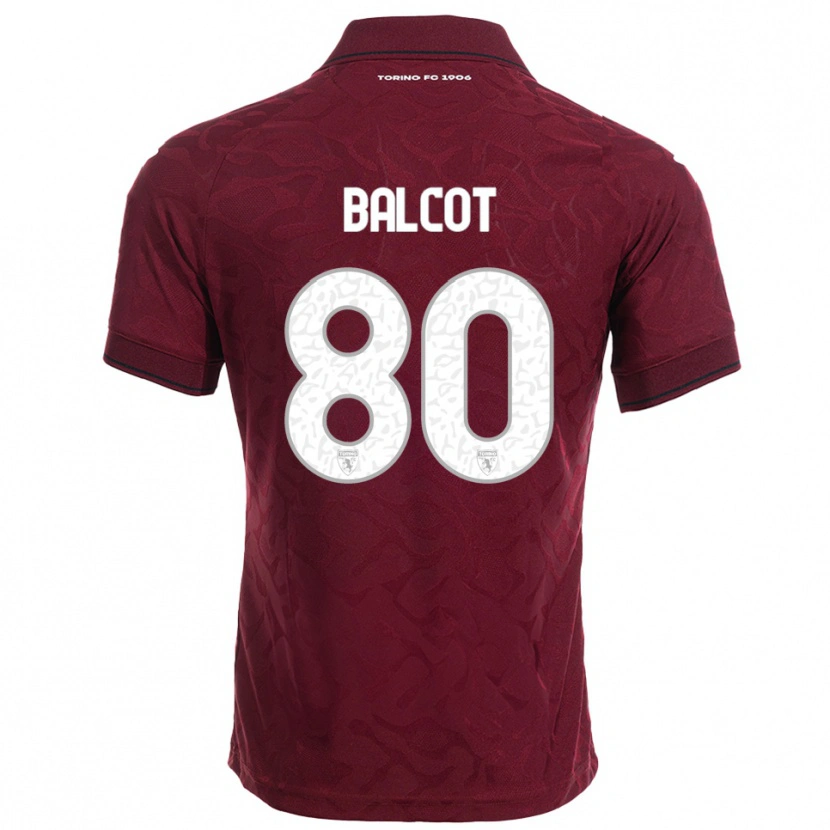 Danxen Homme Maillot Côme Bianay Balcot #80 Bourgogne Blanc Tenues Domicile 2025/26 T-Shirt