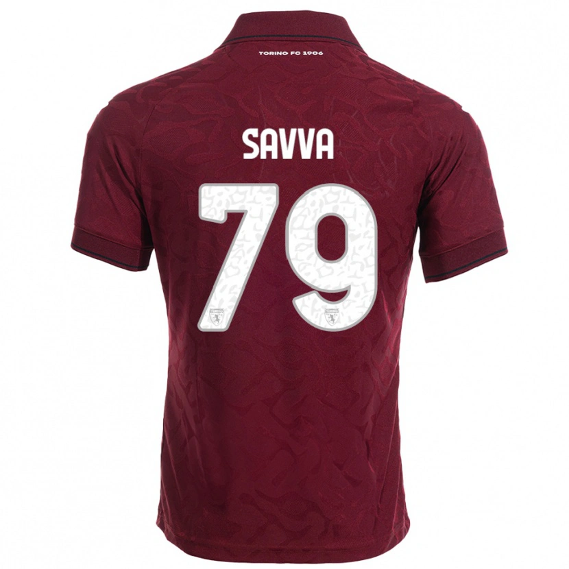 Danxen Homme Maillot Zanos Savva #79 Bourgogne Blanc Tenues Domicile 2025/26 T-Shirt