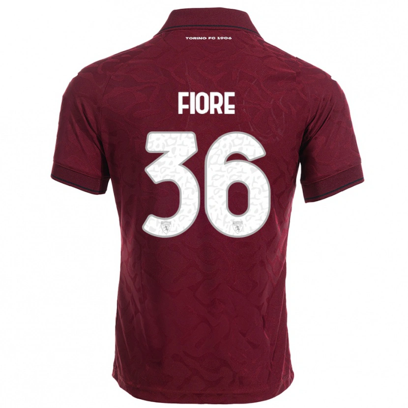 Danxen Homme Maillot Jean Fiore #36 Bourgogne Blanc Tenues Domicile 2025/26 T-Shirt