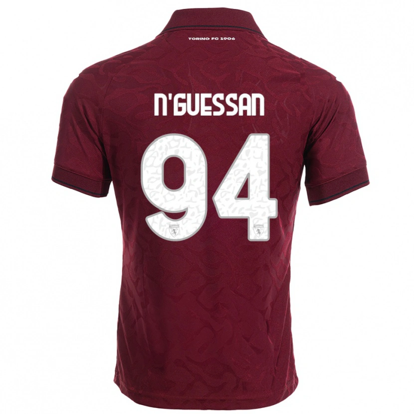 Danxen Homme Maillot Ange Caumenan N'guessan #94 Bourgogne Blanc Tenues Domicile 2025/26 T-Shirt