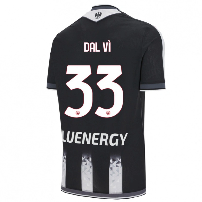 Danxen Homme Maillot Matteo Dal Vì #33 Noir Blanc Tenues Domicile 2025/26 T-Shirt