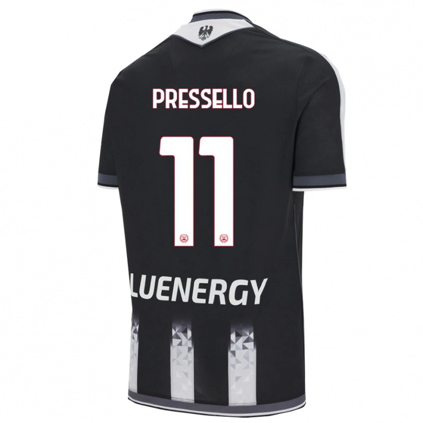 Danxen Homme Maillot Matteo Pressello #11 Noir Blanc Tenues Domicile 2025/26 T-Shirt