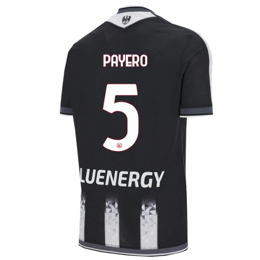 Danxen Homme Maillot Martín Payero #5 Noir Blanc Tenues Domicile 2025/26 T-Shirt